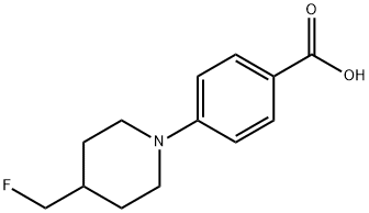 Benzoic acid, 4-[4-(fluoromethyl)-1-piperidinyl]- Structural