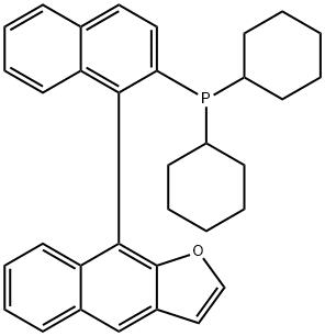Phosphine, dicyclohexyl(1-naphtho[2,3-b]furan-9-yl-2-naphthalenyl)- Structural