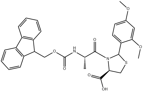 Fmoc-Ala-Cys[Psi(Dmp,H)Pro]-OH Structural
