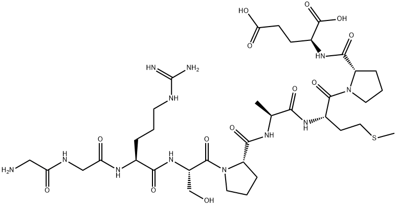 H-Gly-Gly-Arg-Ser-Pro-Ala-Met-Pro-Glu-OH Structural