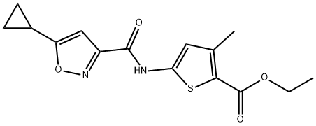 ethyl 5-(5-cyclopropylisoxazole-3-carboxamido)-3-methylthiophene-2-carboxylate Structural
