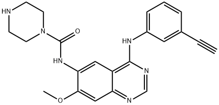 N-(4-((3-Ethynylphenyl)amino)-7-methoxyquinazolin-6-yl)piperazine-1-carboxamide Structural