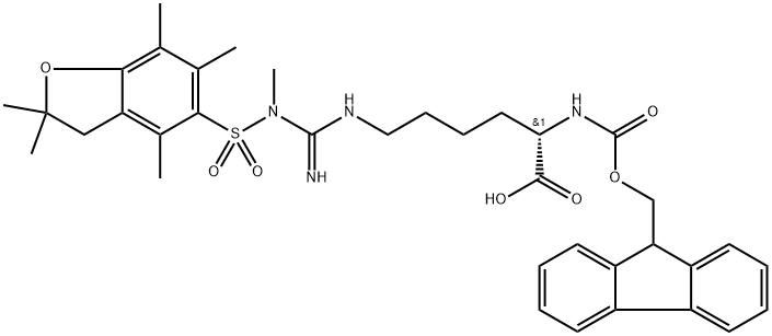 Fmoc-HomoArg(Me,Pbf)-OH Structural