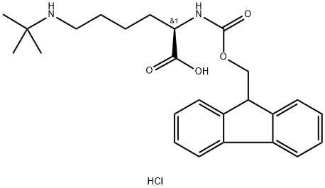 D-Lysine, N6-(1,1-dimethylethyl)-N2-[(9H-fluoren-9-ylmethoxy)carbonyl]-, hydrochloride (1:1) Structural
