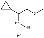 Hydrazine, (1-cyclopropyl-2-methoxyethyl)-, hydrochloride (1:2) Structural