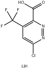 lithium(1+) ion 6-chloro-4-(trifluoromethyl)pyridazine-3-carboxylate Structural