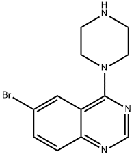Quinazoline, 6-bromo-4-(1-piperazinyl)- Structural