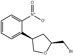 Furan, 2-(bromomethyl)tetrahydro-4-(2-nitrophenyl)-, (2S,4R)- Structural