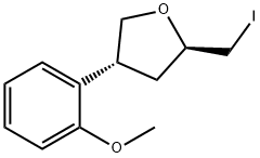 Furan, tetrahydro-2-(iodomethyl)-4-(2-methoxyphenyl)-, (2R,4R)- Structural