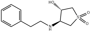 Thiophene-3-ol, tetrahydro-4-[(2-phenylethyl)amino]-, 1,1-dioxide, (3S,4S)- Structural