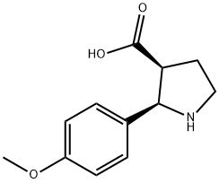 rac-(2R,3S)-2-(4-methoxyphenyl)pyrrolidine-3-carboxylic acid Structural