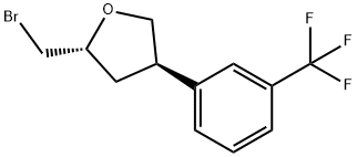 Furan, 2-(bromomethyl)tetrahydro-4-[3-(trifluoromethyl)phenyl]-, (2R,4R)- Structural