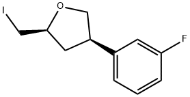 Furan, 4-(3-fluorophenyl)tetrahydro-2-(iodomethyl)-, (2S,4R)- Structural