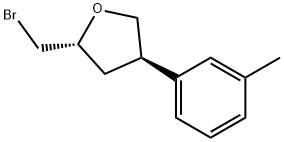 Furan, 2-(bromomethyl)tetrahydro-4-(3-methylphenyl)-, (2R,4R)- Structural