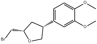 Furan, 2-(bromomethyl)-4-(3,4-dimethoxyphenyl)tetrahydro-, (2S,4R)- Structural