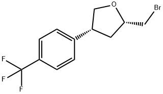 Furan, 2-(bromomethyl)tetrahydro-4-[4-(trifluoromethyl)phenyl]-, (2S,4R)- Structural