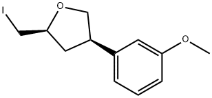 Furan, tetrahydro-2-(iodomethyl)-4-(3-methoxyphenyl)-, (2S,4R)- Structural