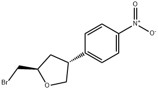 Furan, 2-(bromomethyl)tetrahydro-4-(4-nitrophenyl)-, (2R,4R)- Structural