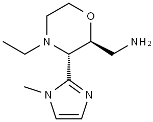 rac-[(2R,3R)-4-ethyl-3-(1-methyl-1H-imidazol-2-yl)morpholin-2-yl]methanamine, trans Structural
