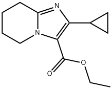 Imidazo[1,2-a]pyridine-3-carboxylic acid, 2-cyclopropyl-5,6,7,8-tetrahydro-, ethyl ester Structural