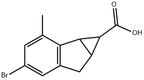 Cycloprop[a]indene-1-carboxylic acid, 4-bromo-1,1a,6,6a-tetrahydro-2-methyl- Structural
