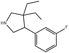 Pyrrolidine, 3,3-diethyl-4-(3-fluorophenyl)- Structural