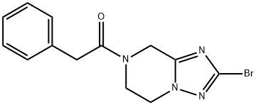 Ethanone, 1-(2-bromo-5,6-dihydro[1,2,4]triazolo[1,5-a]pyrazin-7(8H)-yl)-2-phenyl- Structural