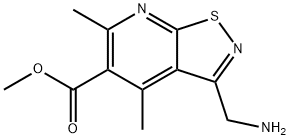 Isothiazolo[5,4-b]pyridine-5-carboxylic acid, 3-(aminomethyl)-4,6-dimethyl-, methyl ester Structural