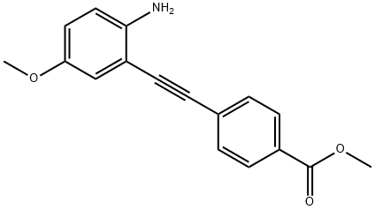 Benzoic acid, 4-[2-(2-amino-5-methoxyphenyl)ethynyl]-, methyl ester Structural