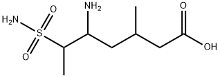 Heptanoic acid, 5-amino-6-(aminosulfonyl)-3-methyl- Structural