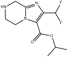 Imidazo[1,2-a]pyrazine-3-carboxylic acid, 2-(difluoromethyl)-5,6,7,8-tetrahydro-, 1-methylethyl ester Structural