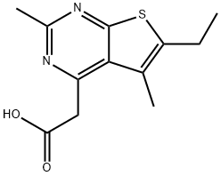 Thieno[2,3-d]pyrimidine-4-acetic acid, 6-ethyl-2,5-dimethyl- Structural