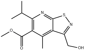 Isothiazolo[5,4-b]pyridine-5-carboxylic acid, 3-(hydroxymethyl)-4-methyl-6-(1-methylethyl)-, methyl ester Structural