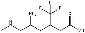 Hexanoic acid, 5-amino-6-(methylamino)-3-(trifluoromethyl)- Structural