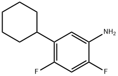 Benzenamine, 5-cyclohexyl-2,4-difluoro- Structural