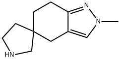 Spiro[5H-indazole-5,3'-pyrrolidine], 2,4,6,7-tetrahydro-2-methyl- Structural