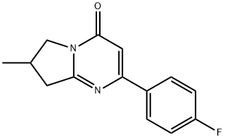 Pyrrolo[1,2-a]pyrimidin-4(6H)-one, 2-(4-fluorophenyl)-7,8-dihydro-7-methyl- Structural