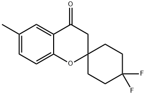 Spiro[2H-1-benzopyran-2,1'-cyclohexan]-4(3H)-one, 4',4'-difluoro-6-methyl- Structural