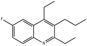 Quinoline, 2,4-diethyl-6-fluoro-3-propyl- Structural