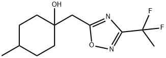 Cyclohexanol, 1-[[3-(1,1-difluoroethyl)-1,2,4-oxadiazol-5-yl]methyl]-4-methyl- Structural