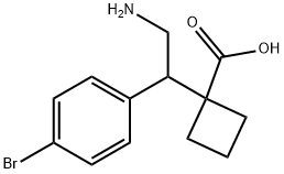 Cyclobutanecarboxylic acid, 1-[2-amino-1-(4-bromophenyl)ethyl]- Structural