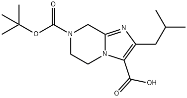 Imidazo[1,2-a]pyrazine-3,7(8H)-dicarboxylic acid, 5,6-dihydro-2-(2-methylpropyl)-, 7-(1,1-dimethylethyl) ester Structural
