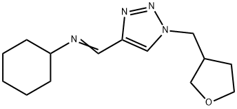 Cyclohexanamine, N-[[1-[(tetrahydro-3-furanyl)methyl]-1H-1,2,3-triazol-4-yl]methylene]- Structural