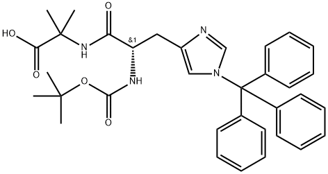 Boc-His(Trt)-Aib-OH Structural