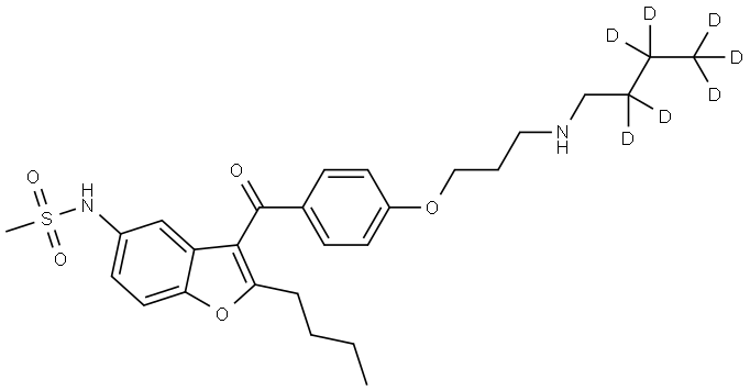 N-desbutyl Dronedarone D7 Structural