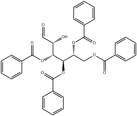 D-Glucose, 3,4,5,6-tetrabenzoate Structural