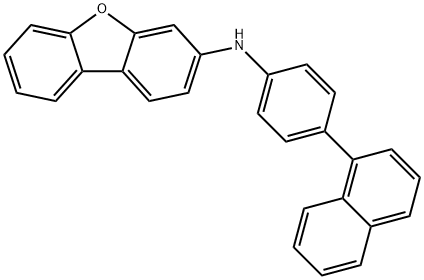 N-(4-(naphthalen-1-yl)phenyl)dibenzo[b,d]furan-3-amine Structural