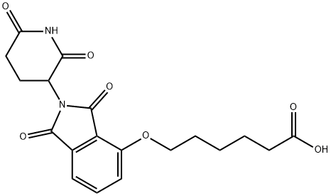 Hexanoic acid, 6-[[2-(2,6-dioxo-3-piperidinyl)-2,3-dihydro-1,3-dioxo-1H-isoindol-4-yl]oxy]- Structural