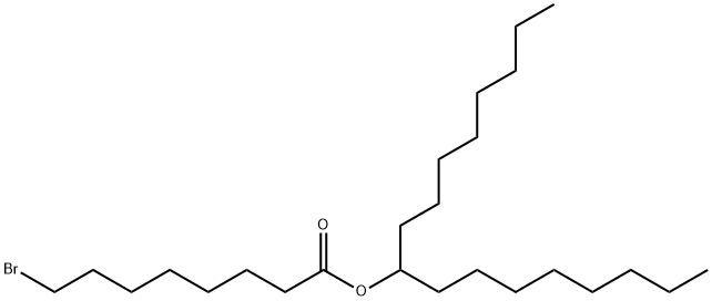Octanoic acid, 8-bromo-, 1-octylnonyl ester Structural Picture