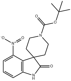 Spiro[3H-indole-3,4′-piperidine]-1′-carboxylic acid, 1,2-dihydro-4-nitro-2-oxo-,… Structural